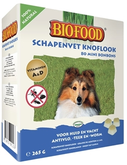 krijgen Christus bloem BIOFOOD SCHAPENVET MINI BONBONS KNOFLOOK 80 ST - hondenetengezond