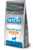 Farmina Vetlife Hypo allergenic vis&aardappel 12 kg.